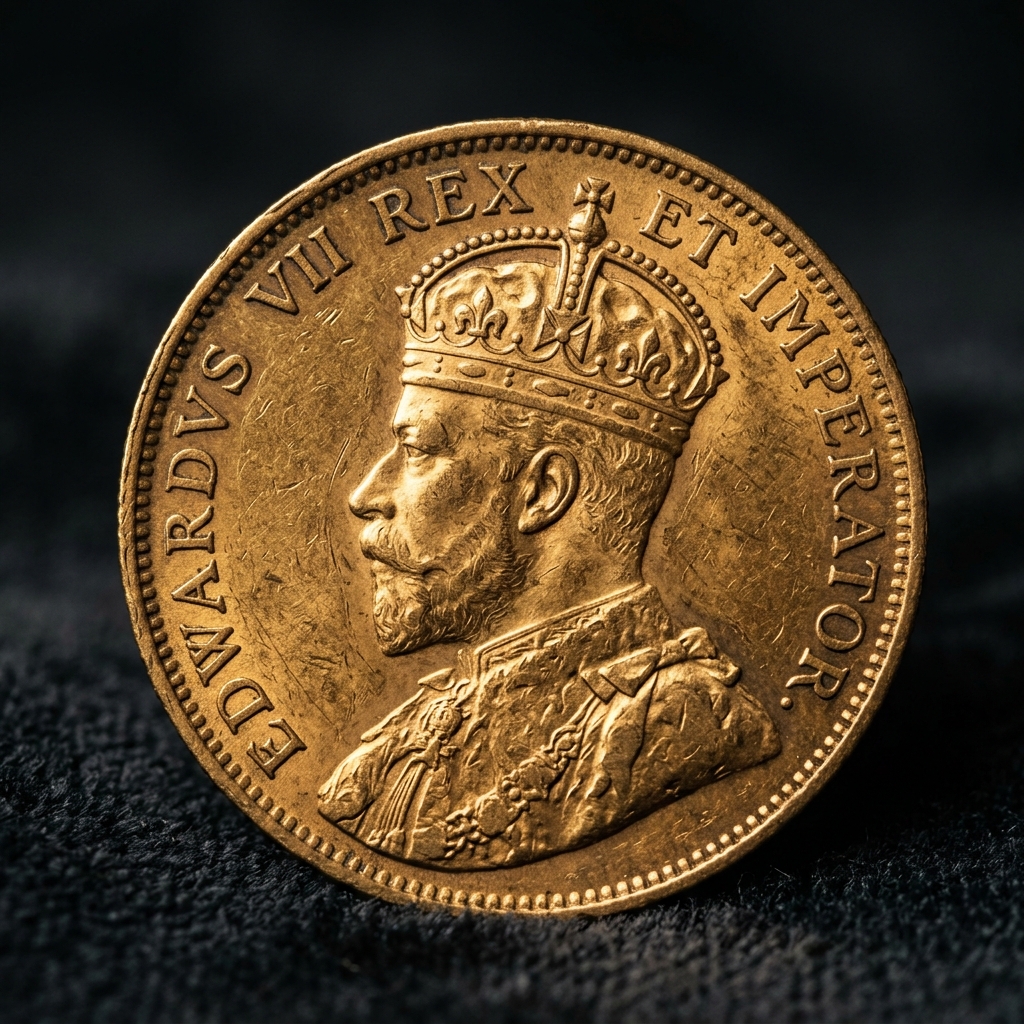 King Edward VII Gold Relief Numismatic Medal - RareCoinBazaar