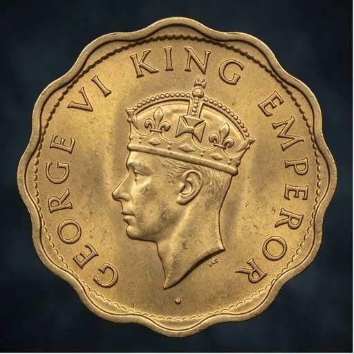 1943 King George VI 1 Anna – Choice Mint State (Lahore Mint)